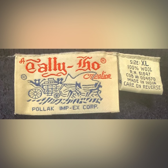 Tally Ho boiled wool jacket, navy blue, XL - Picture 3 of 3